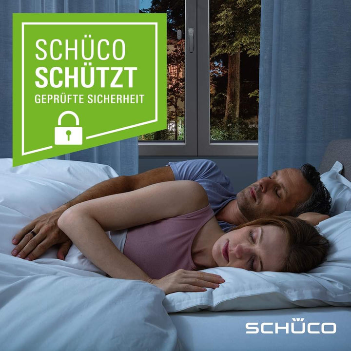 SCHÜCO Fenstergriff Abschließbar Weiß 3er PACK + Reiniger + 25x Wasserschlitzkappen (BLACK WEEK Angebot))